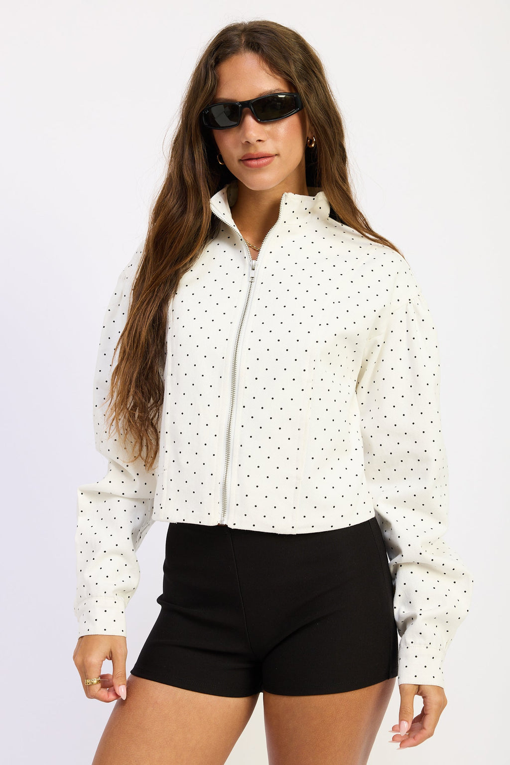 Paris Jacket in polka dot - front view