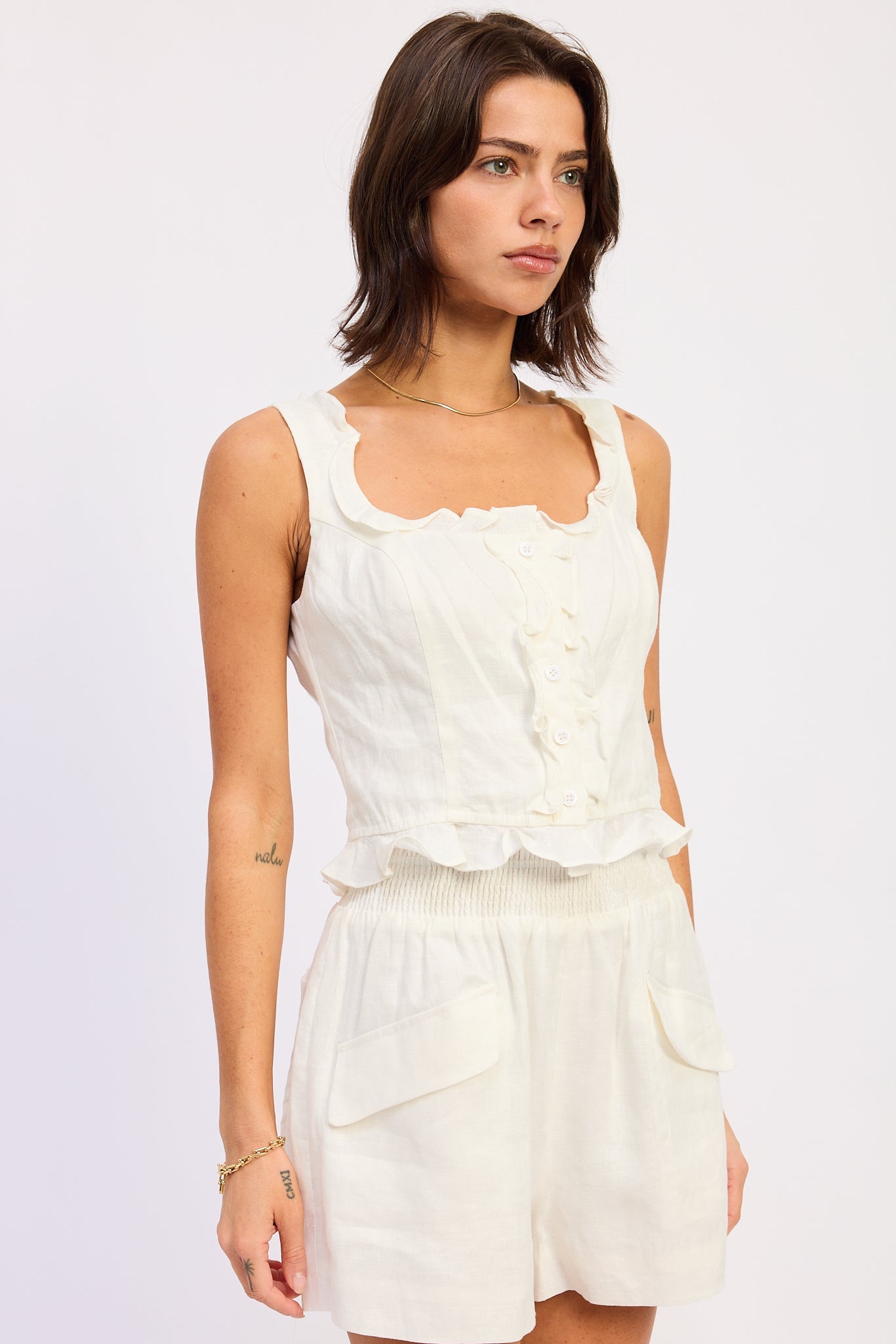 Dianaelle Top in Red - styled outfit view