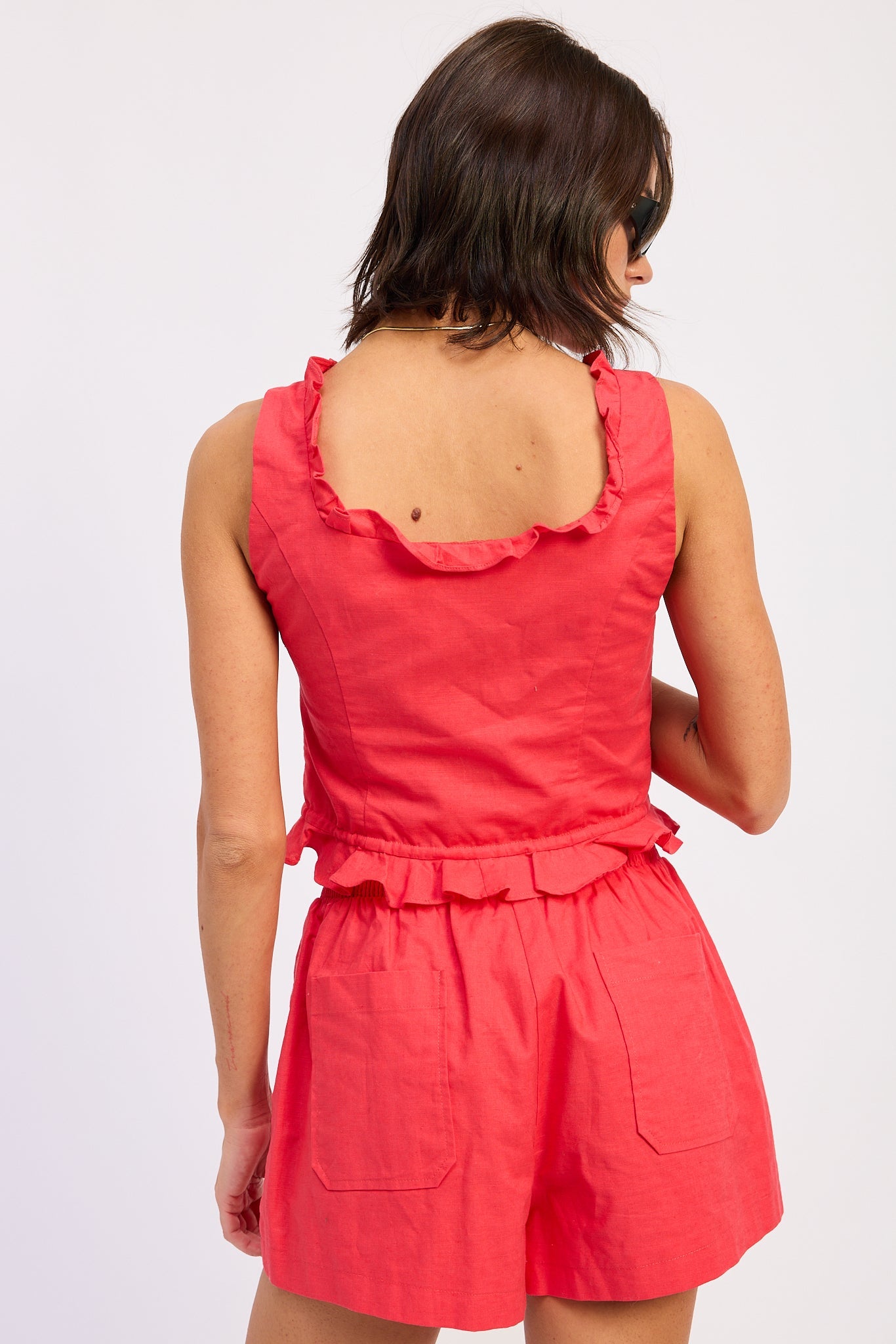 Dianaelle Top in Off-White - styled with matching Dianaelle Shorts