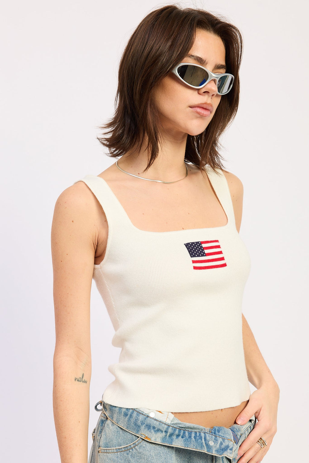 Xanthe Top in Off-White - back view