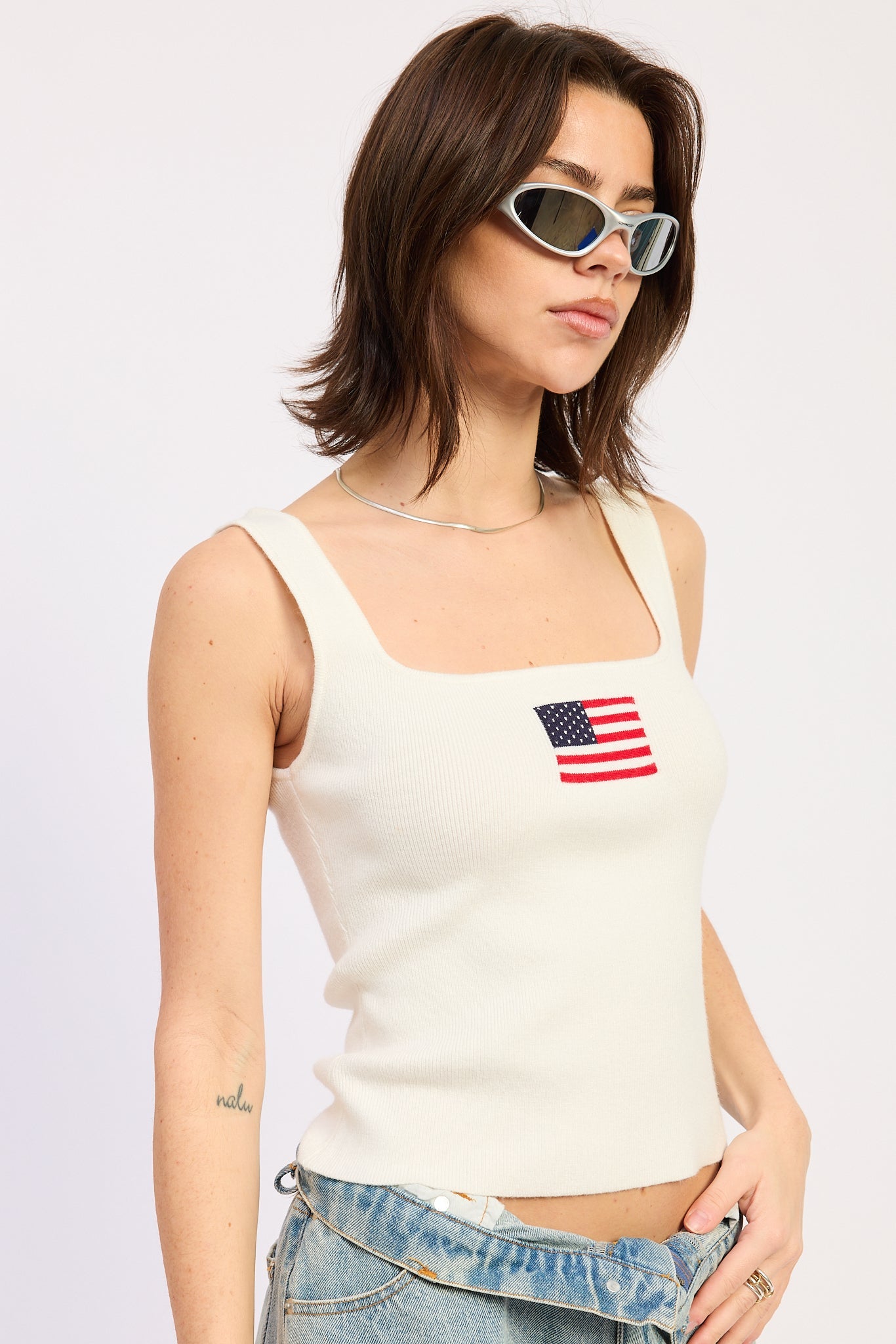 Xanthe Top in Off-White - back view