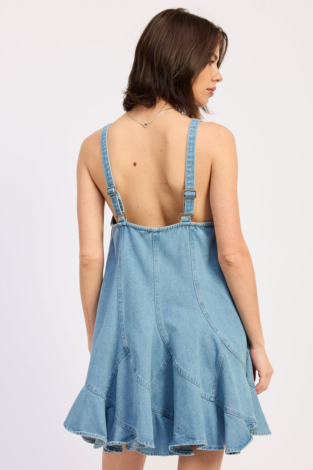 Laurel overall dress styled look