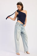 Karla Top in Red - front view