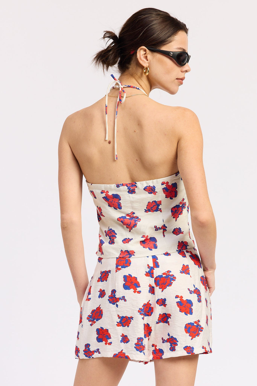 Indira Halter Top in Off-White - styled with matching Indira Mini Skort