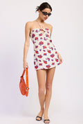 Indira Halter Top in Off-White - full length styled view