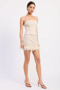 Eviana top in champagne and black - view 4