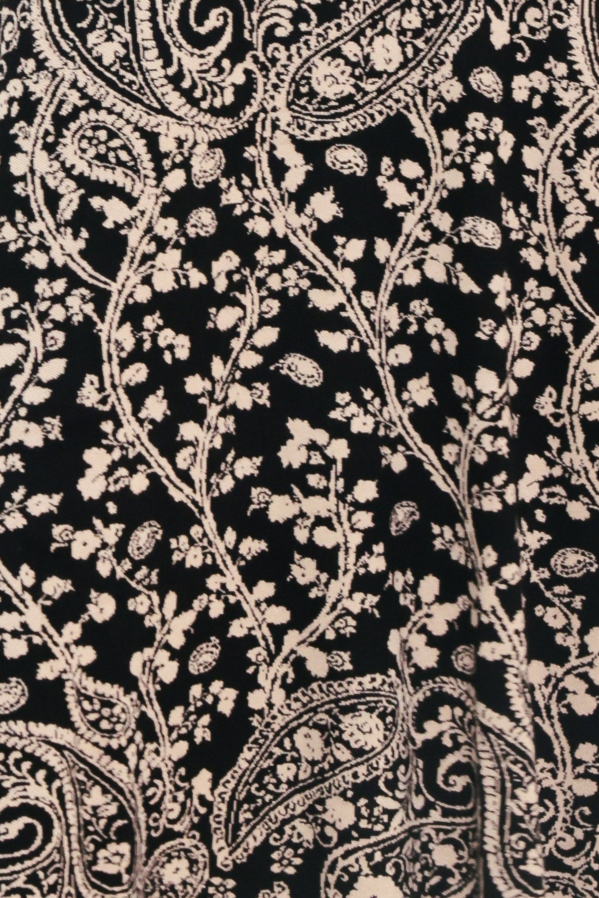 Hazel Paisley Jacquard Sweater Midi Dress fabric swatch, black