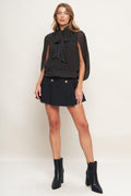 Midnight Dot Chic Woven Top
