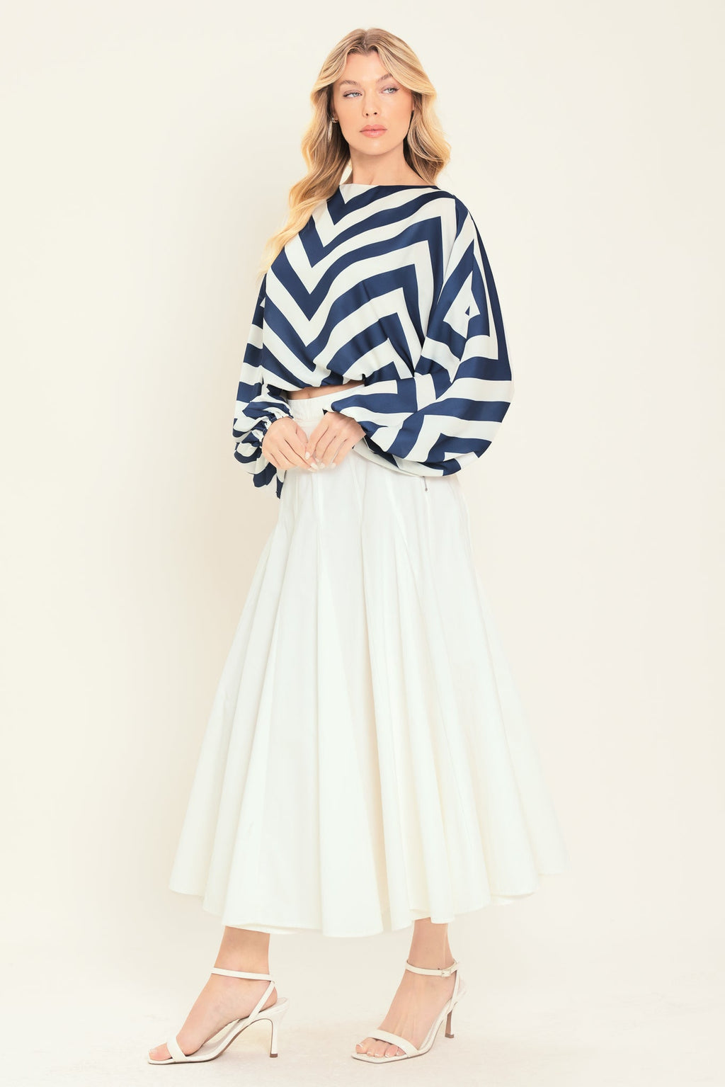 St. Tropez Stripe Woven Top - styled with white trousers