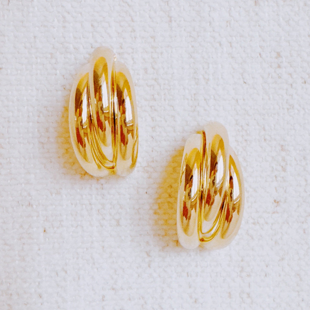 Interlock Bold Loop Earrings - side view