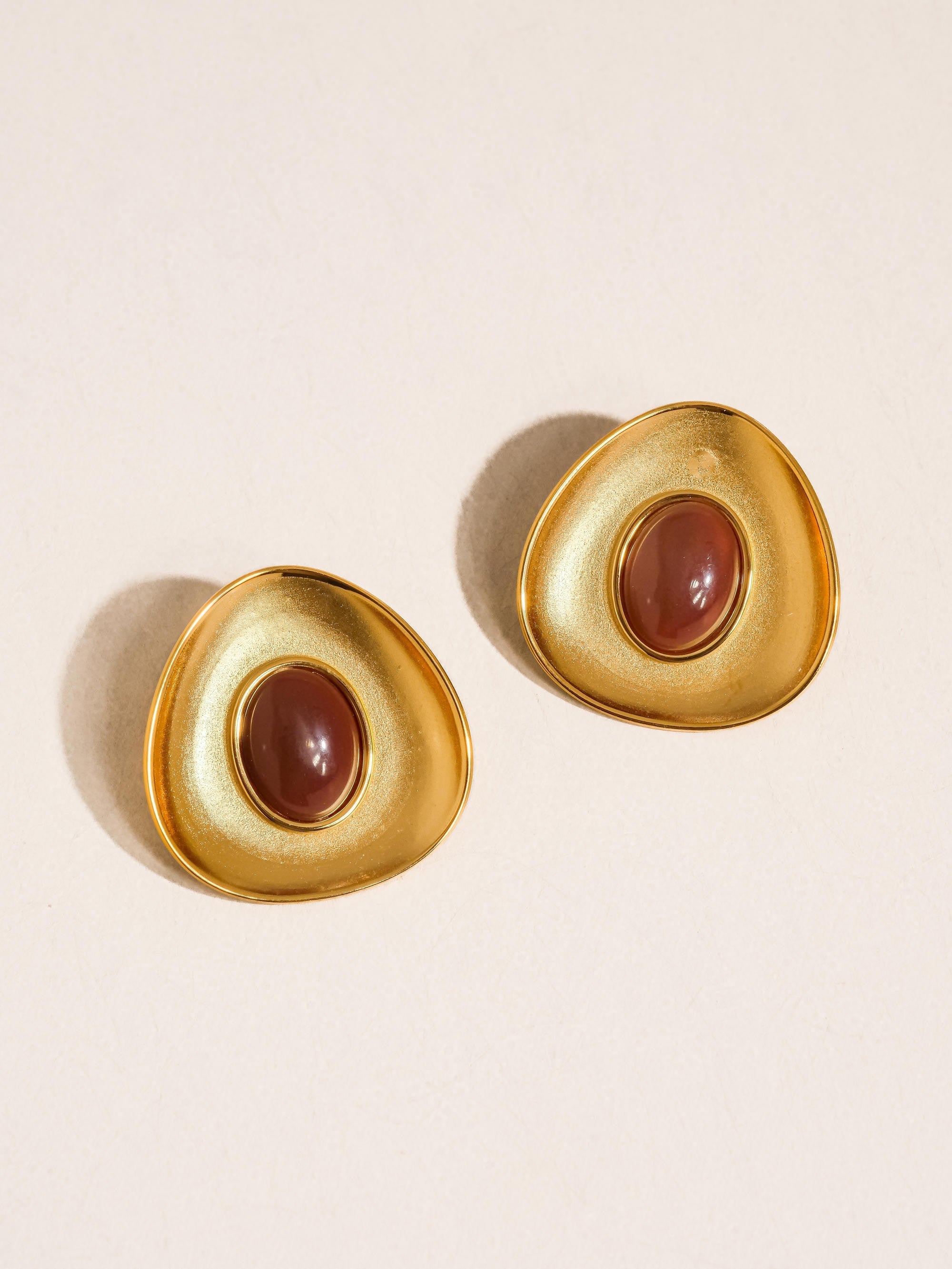 Molten Stud Earrings - flat lay view