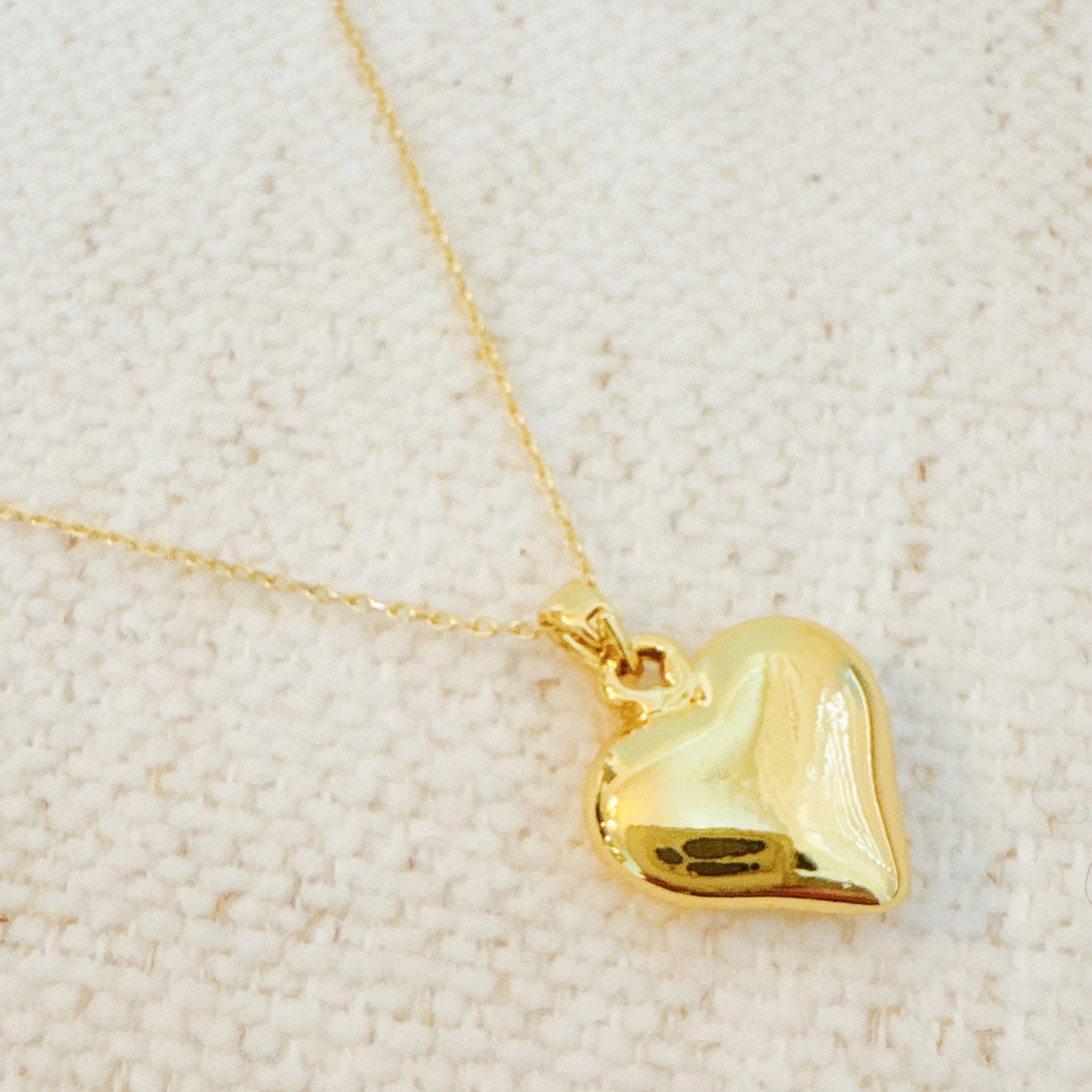 My Puffy Heart Long Chain Necklace - styled on model