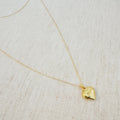 My Puffy Heart Long Chain Necklace in Gold - puffy heart pendant on long chain
