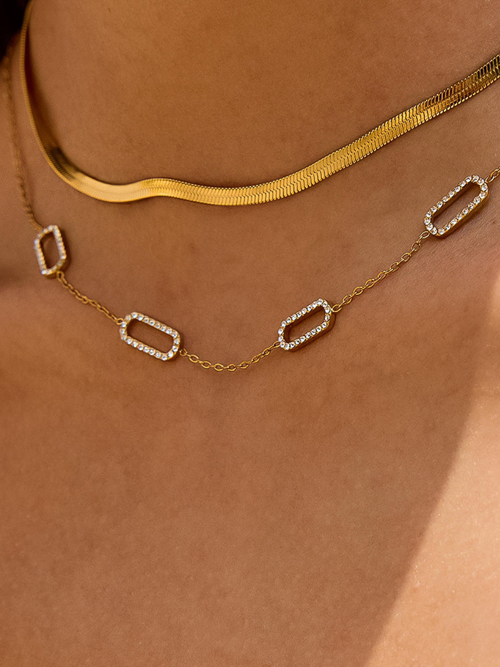 Nave Necklace - layered with other necklaces