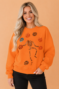 Halloween Sequin Dancing Critters Crewneck Sweatshirt, front view