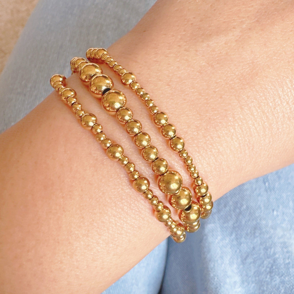 Rhythmical Keep It Forever Stretch Bracelet Set in Two Tones