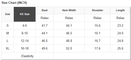 Reversible Quilted Puffer Vest size chart