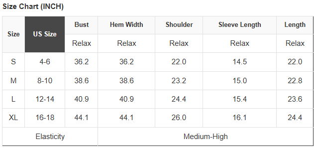 Ribbed Trim Turtleneck Sweater size chart