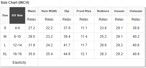 Corduroy Mineral Washed Straight Leg Pants size chart