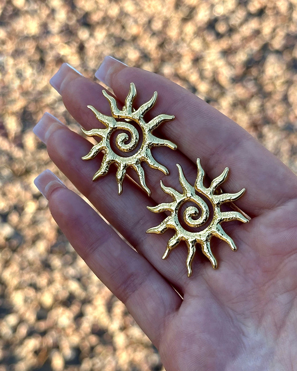 Solstice Earrings - flat lay view