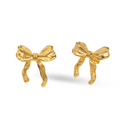 Bowie Earrings, 18K gold plated bow-shaped stud earrings