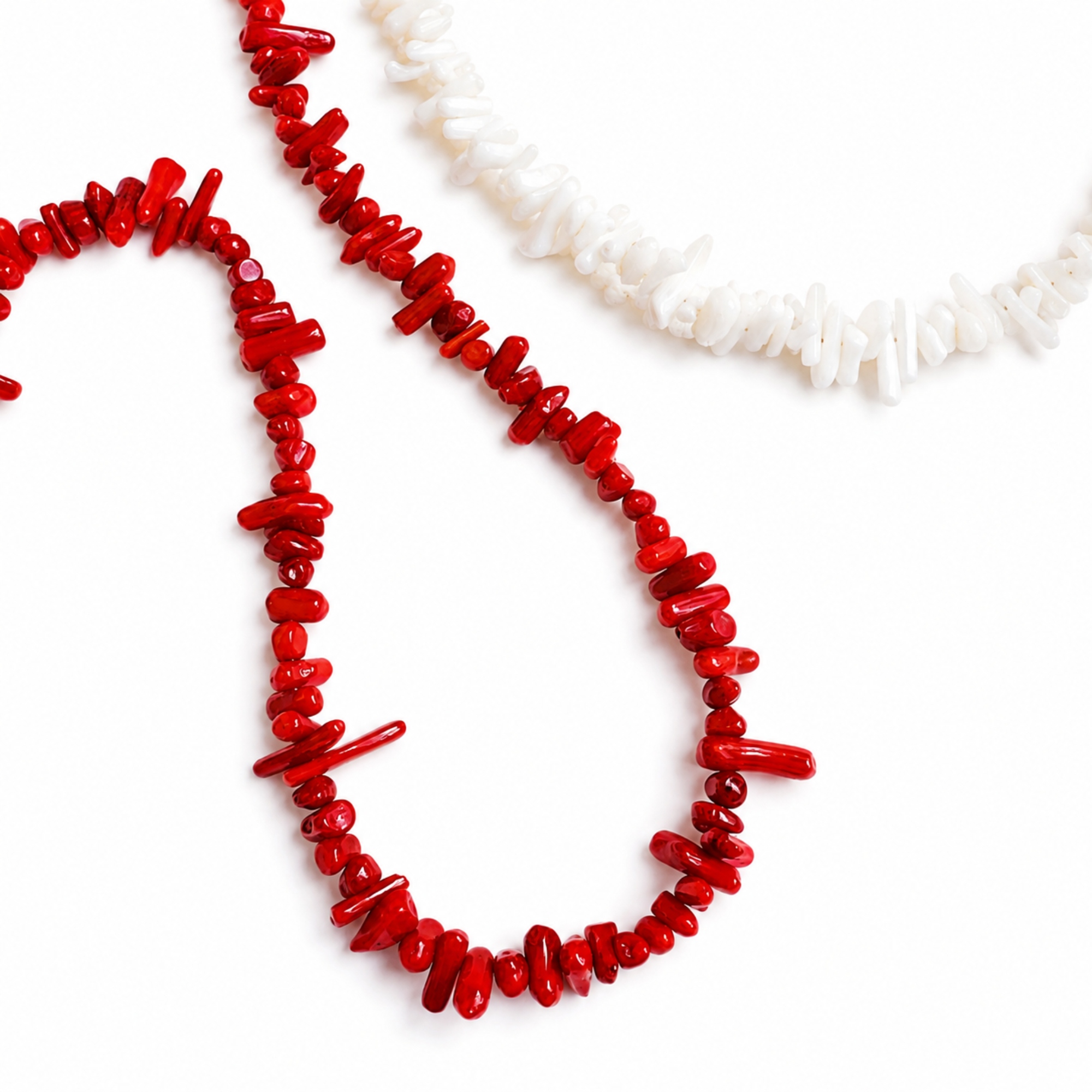 White Sands Coral Reef Necklace in White - gold plated coastal necklace