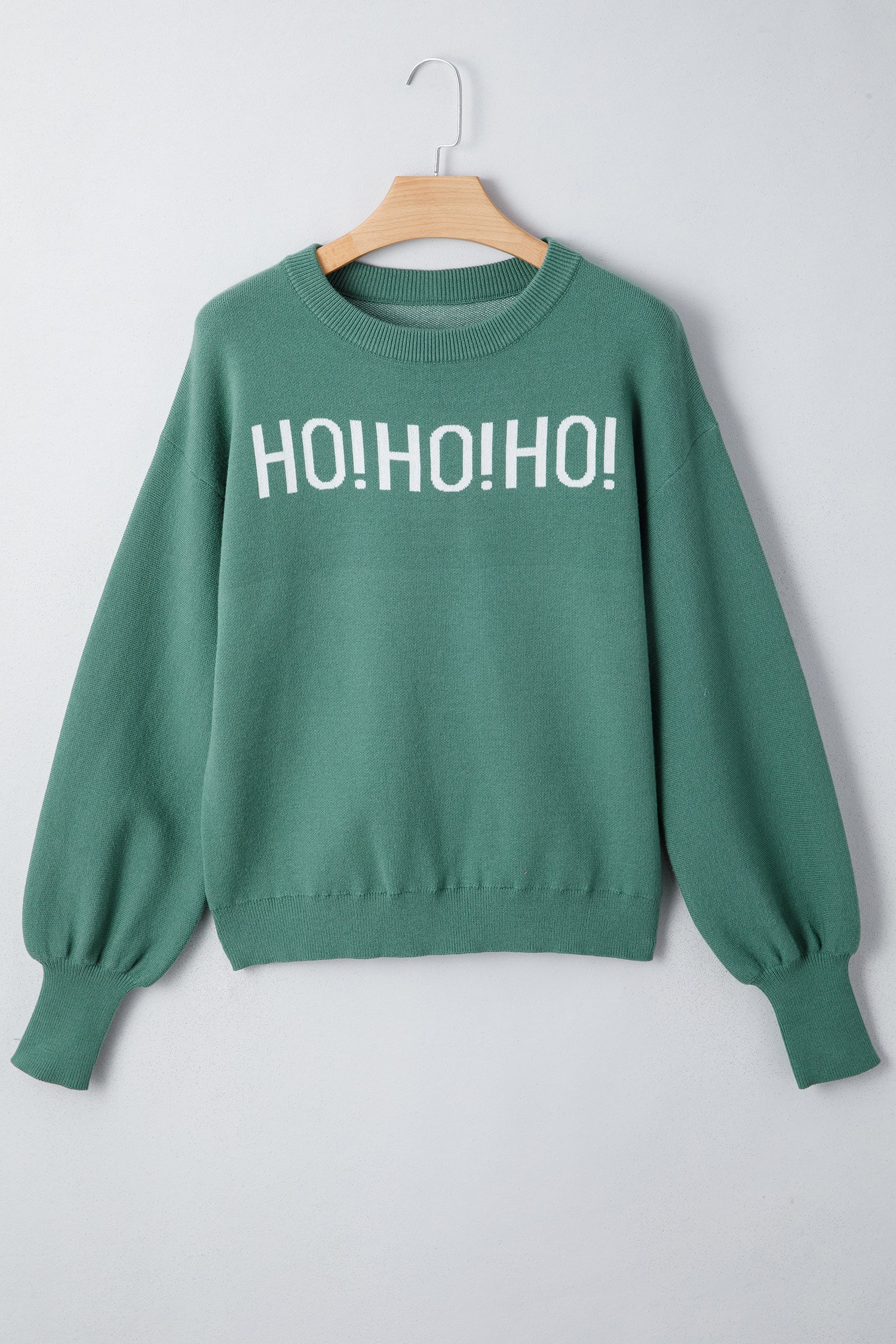 Ho Ho Ho Merry Christmas Drop Shoulder Sweater, styled view alternate color