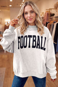 Light Grey gameday reversible mock neck sweatshirt