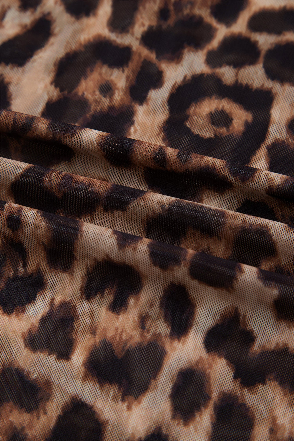 Western & Leopard Mesh Short Sleeve Top