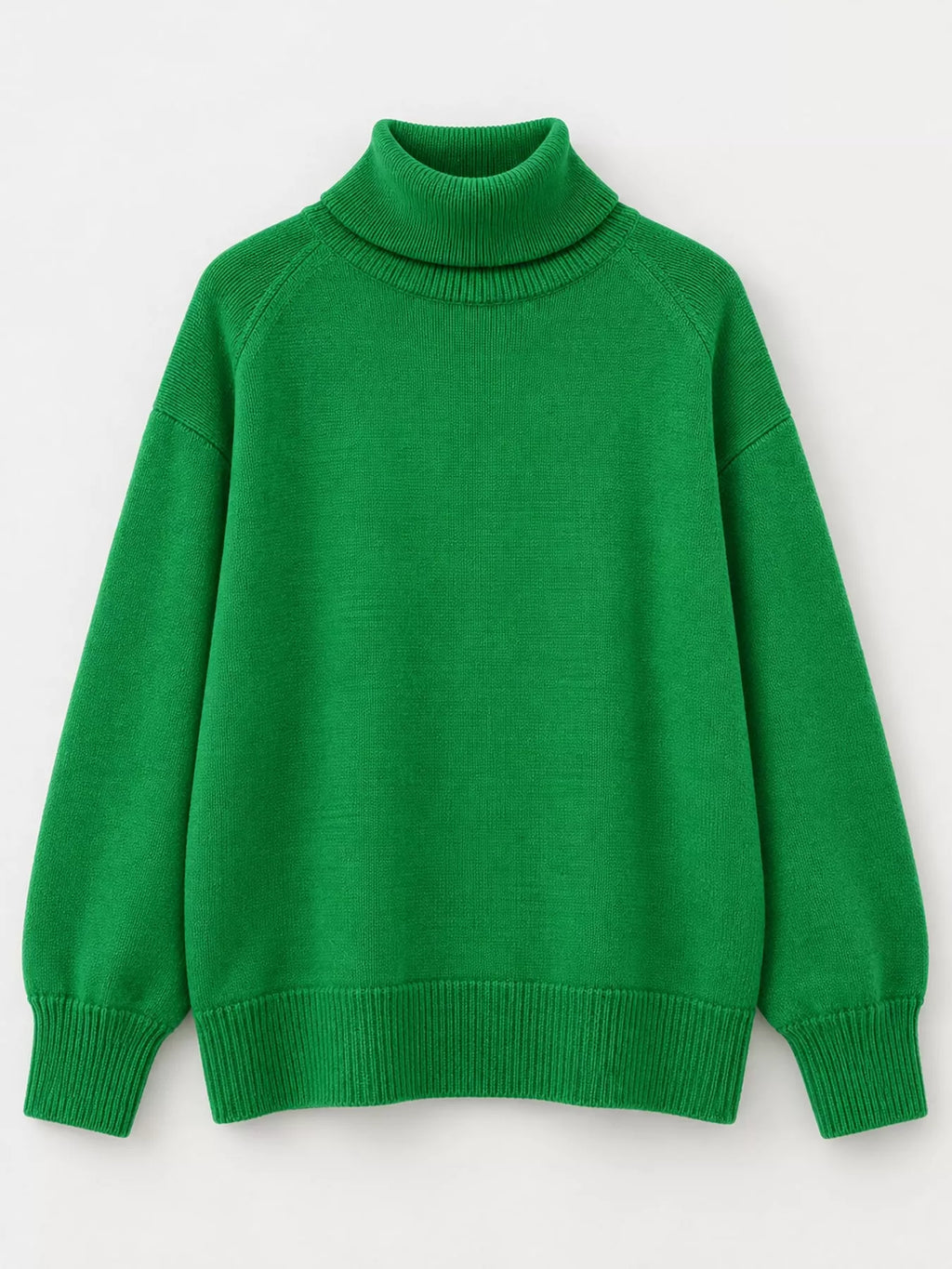 Oversized turtleneck sweater with dropped shoulders - view 21