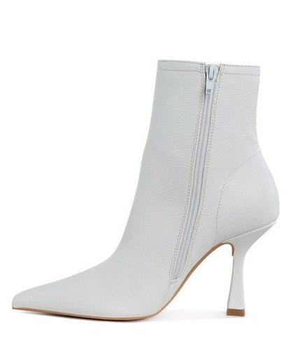 Farnak Pleather Pointed Toe Ankle Boots