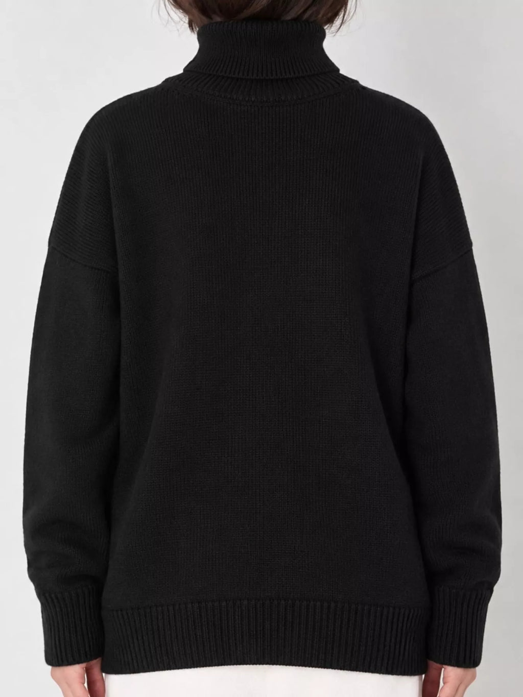 Oversized turtleneck sweater with dropped shoulders - view 12