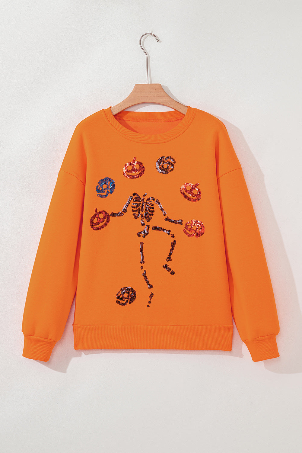 Halloween Sequin Dancing Critters Crewneck Sweatshirt, detail view