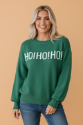 Ho Ho Ho Merry Christmas Drop Shoulder Sweater, alternate colorway