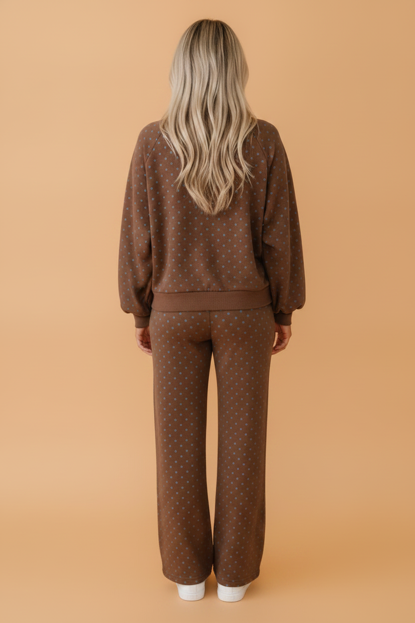 Polka Dot Top & Wide Leg Pant Set alternate color