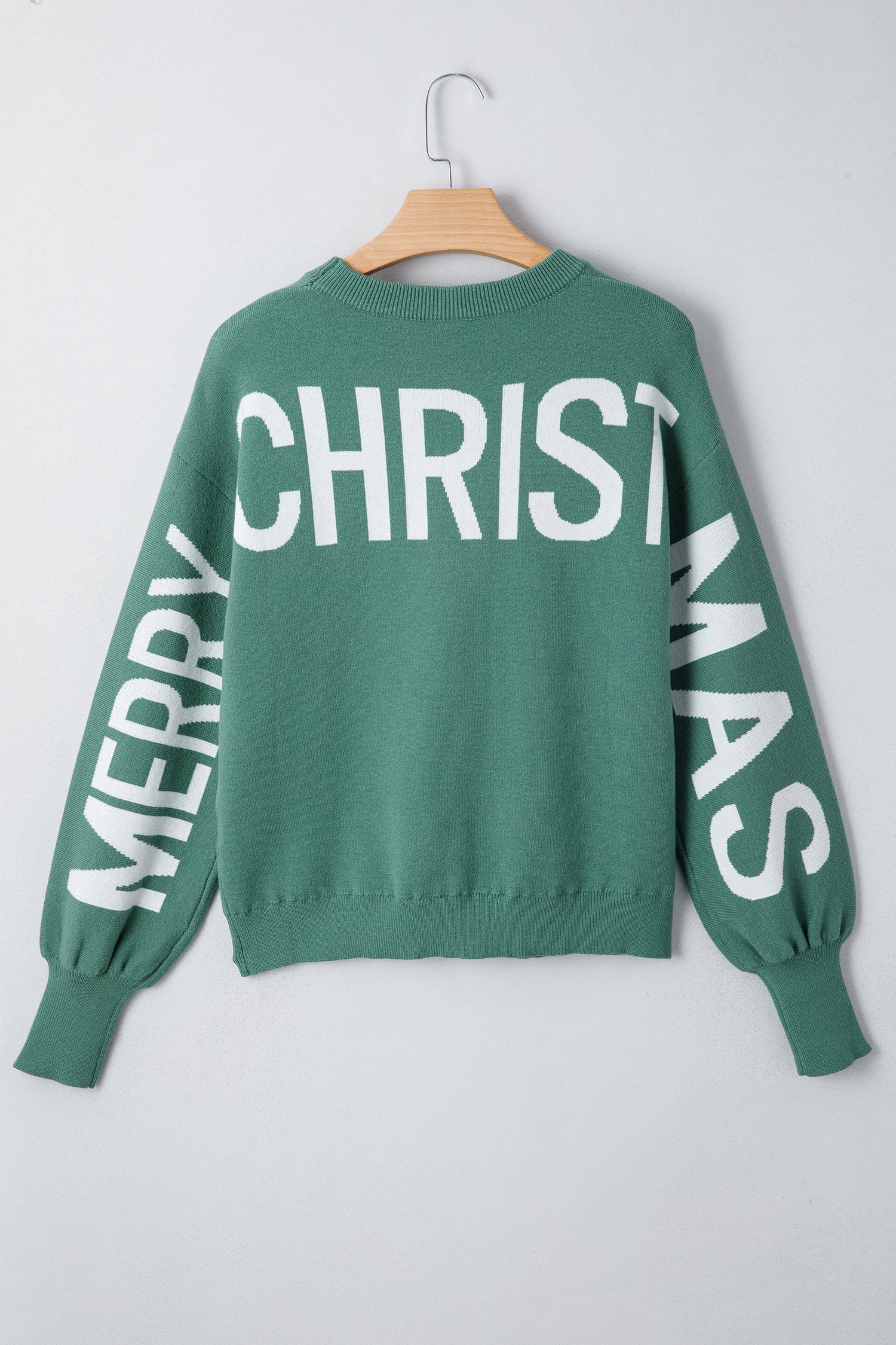 Ho Ho Ho Merry Christmas Drop Shoulder Sweater, detail view alternate color
