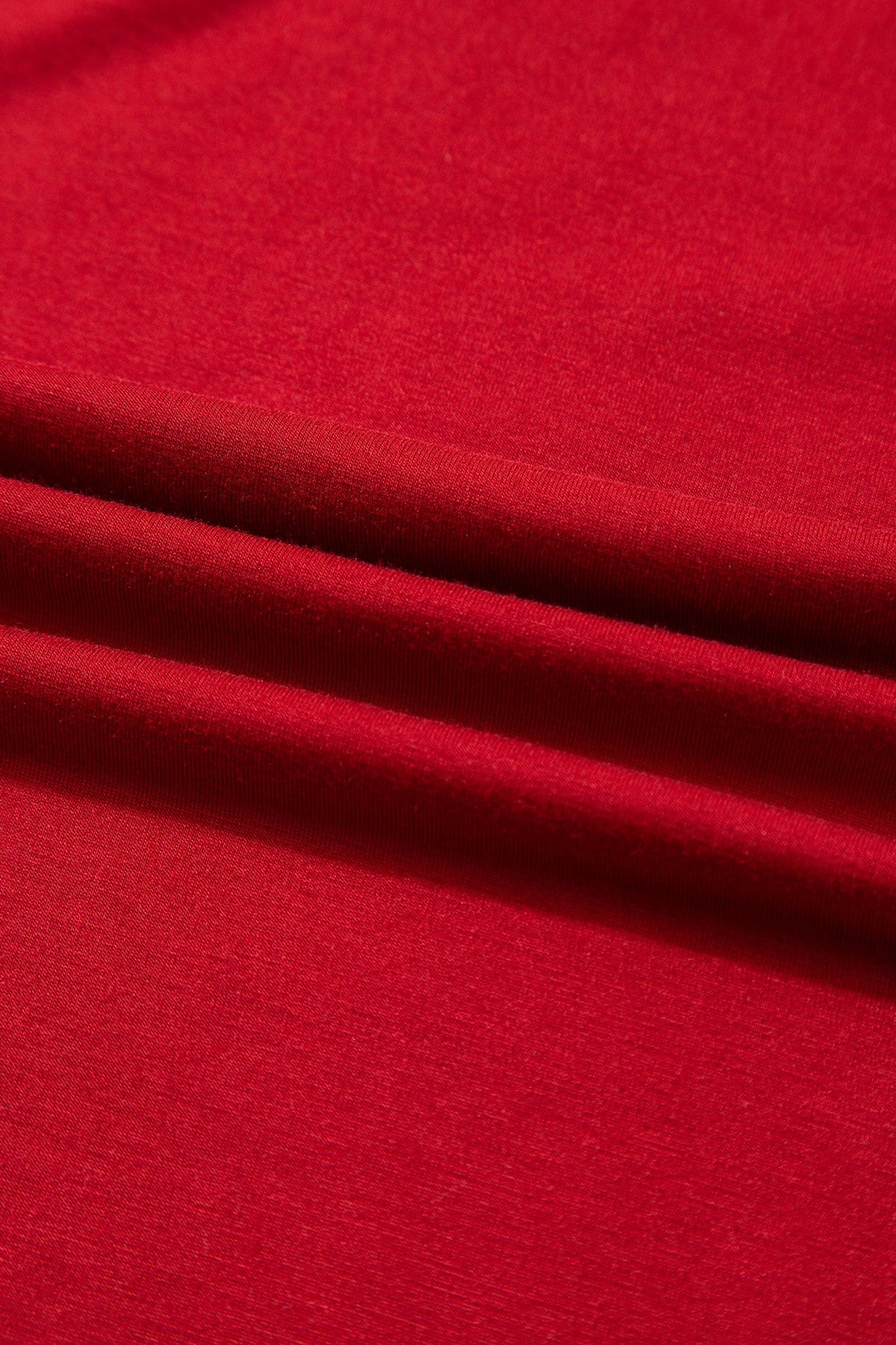 Bow Embroidered Pajama Set in racing red, alternate view