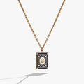 Book Club Locket Pendant Necklace closed view
