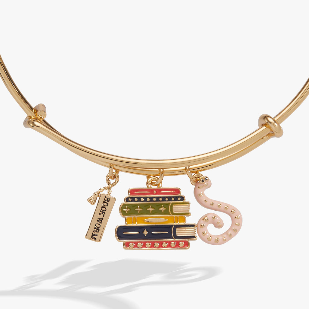 Book Club Multicharm Bangle worn