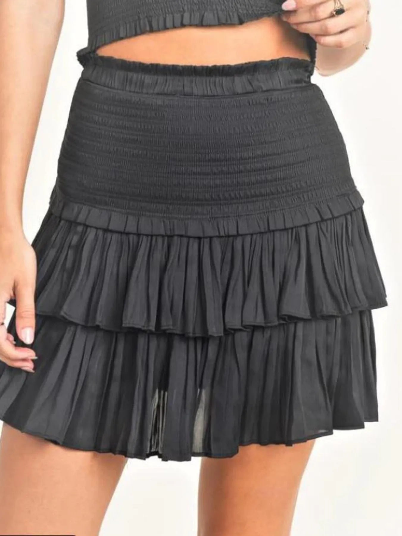 Sweetheart Neck Cami and Skirt Set - ruched two-piece set, view 9