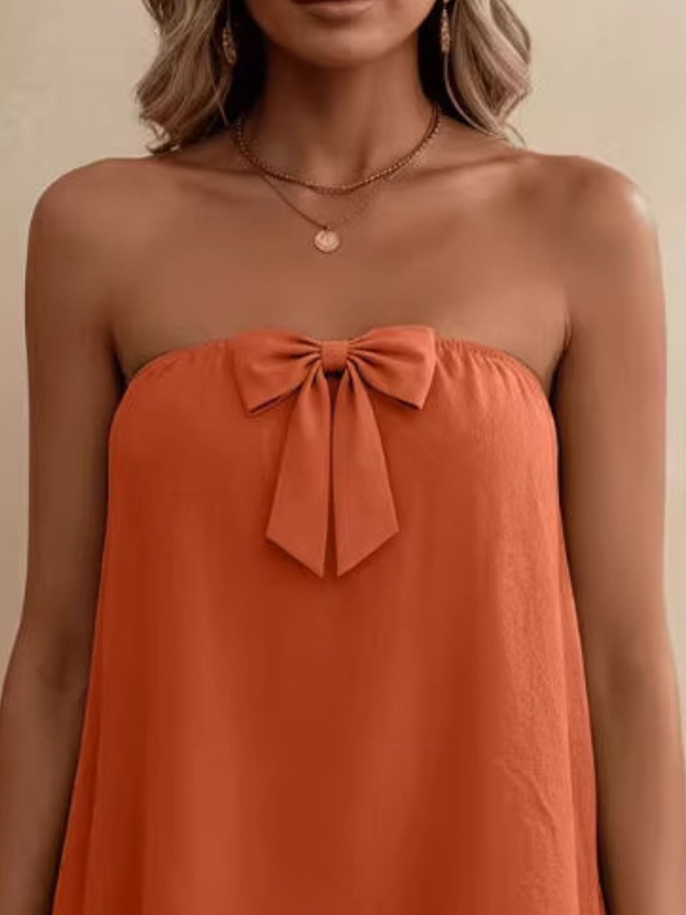Bowknot Tube Top & Shorts Set - bow detail two-piece set, view 8