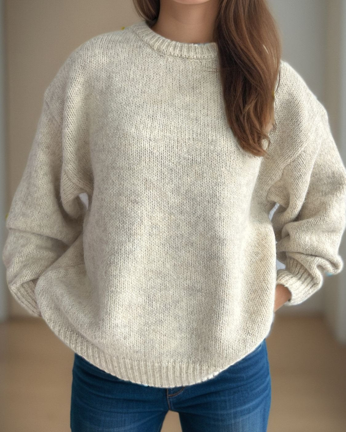 Round Neck Long Sleeve Sweater