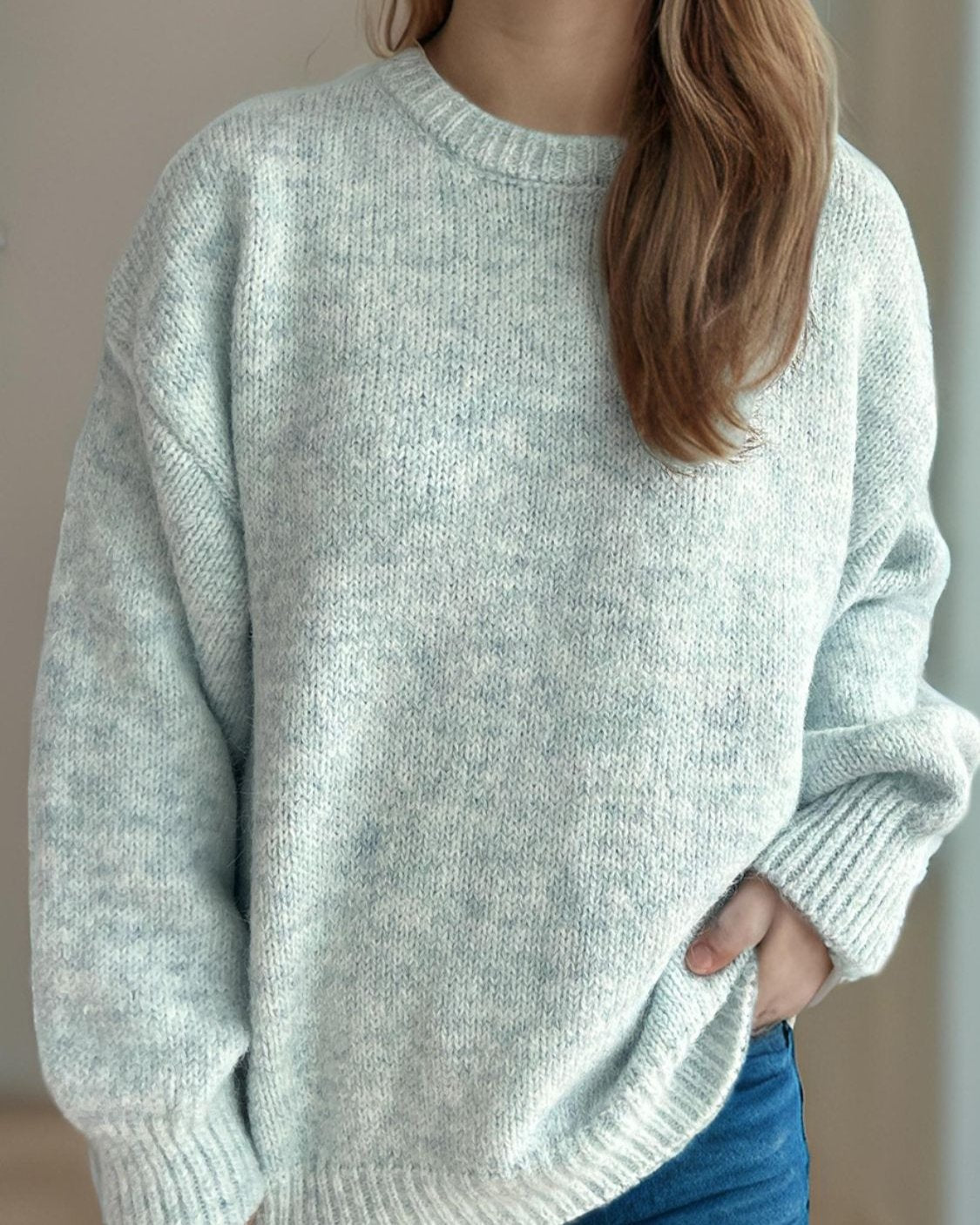 Round Neck Long Sleeve Sweater