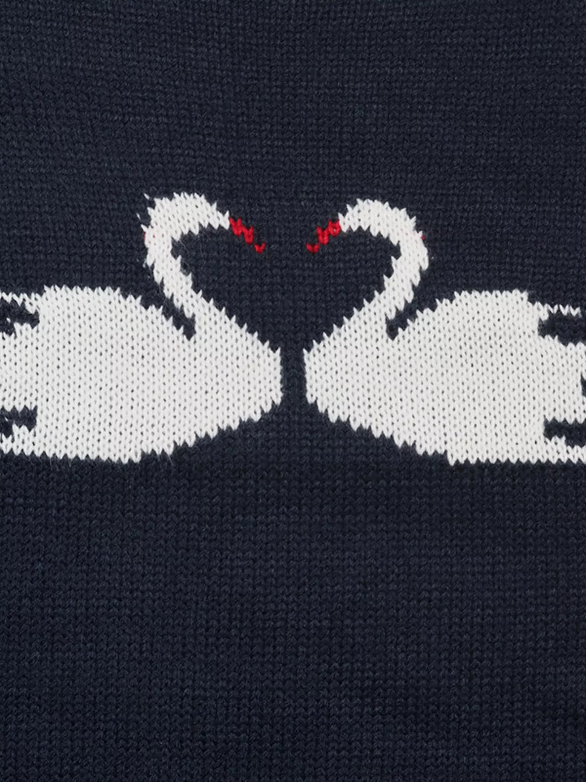 Swan drop shoulder sweater in navy, view 6