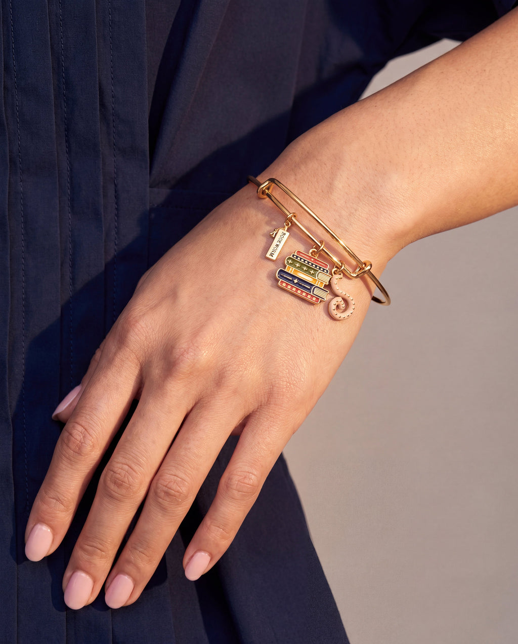 Book Club Multicharm Bangle detail
