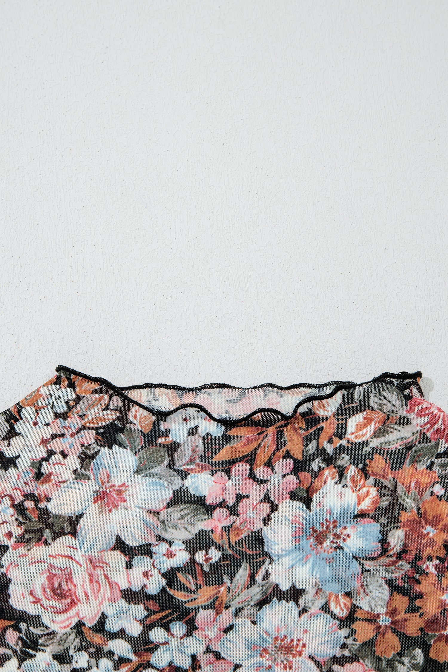 Floral mesh top styled look