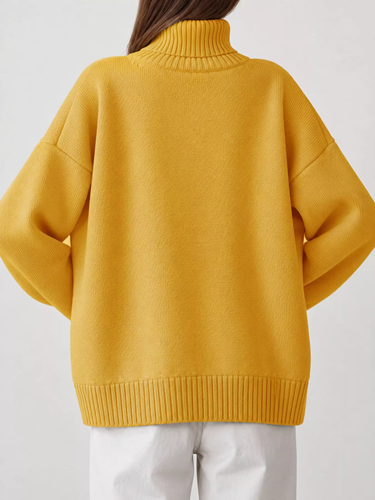 Oversized turtleneck sweater with dropped shoulders - view 31