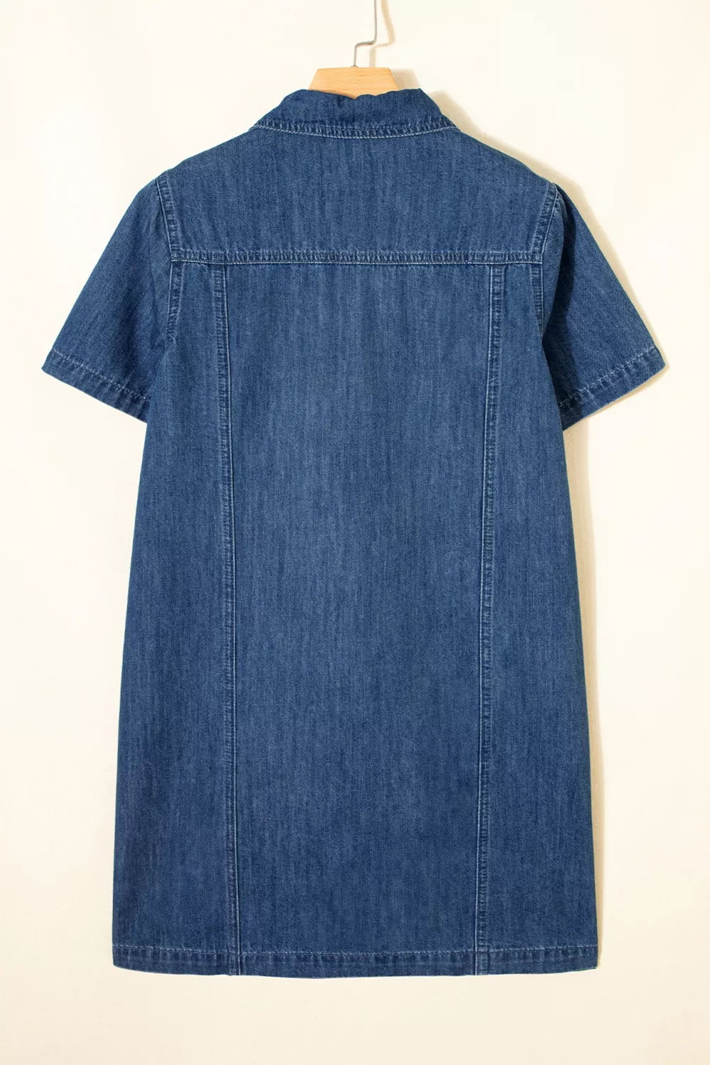 Sequin Football Cheer Patches Game Day Denim Mini Dress - sequin patch denim dress, view 5