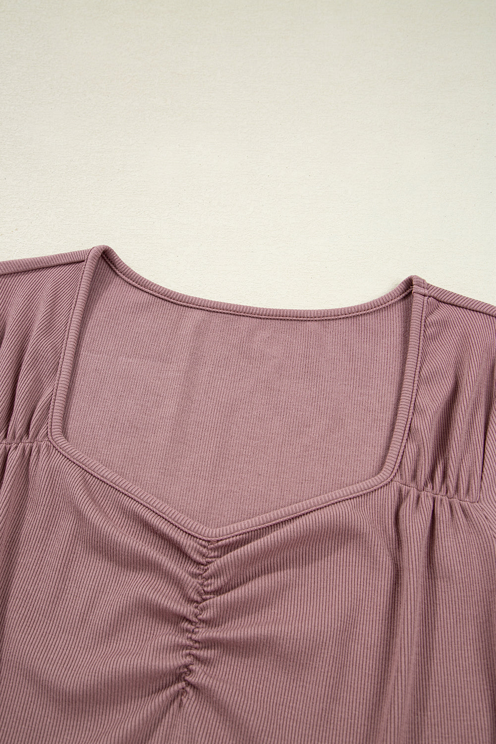 Burgundy gathered bust top full length view