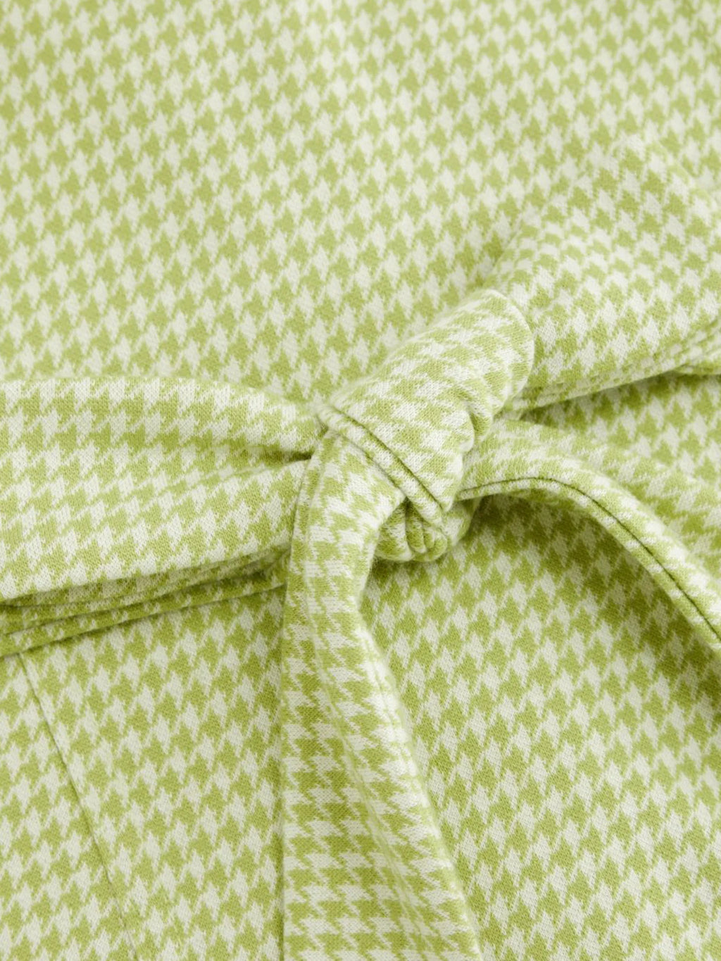 Matcha gingham print A-line mini dress with button-front closure
